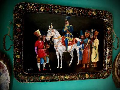 فروش سینی دکوری قدیمی با اجرای نقاشی نفیس در تبریز
