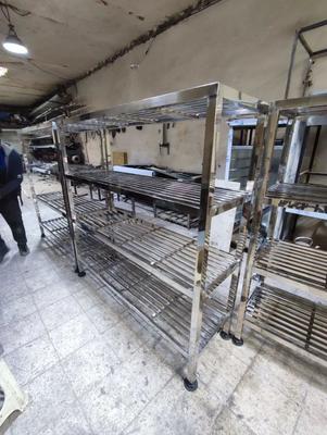 طبقه سردخانه استیل/قفسه ظروف رستورانی/آبرو استیل در مشهد