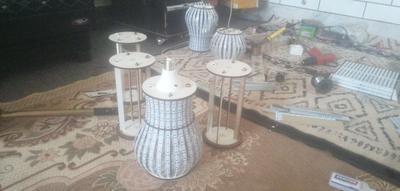 لامپ کوزه دست‌ساز با طراحی خاص در ساوه