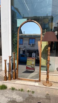 آینه قدی تاج دار چوبی(چوب نراد روس وارداتی) در رشت