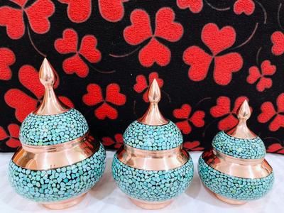 قندان مس فیروزه کوب در اصفهان