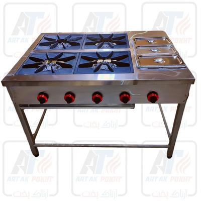 فر دو کاره صنعتی/اجاق گاز4شعله صنعتی+کانترگرم3خانه در مشهد