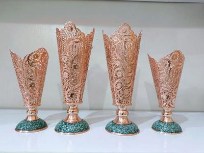 گلدان ملیله مس فیروزه در اصفهان