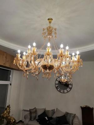 لوستر باکارات ۱۶ شاخه عسلی در شهرری