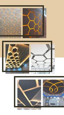 کناف کابینت قفسه پرده کاغذدیواری لاین لمینت در شیراز