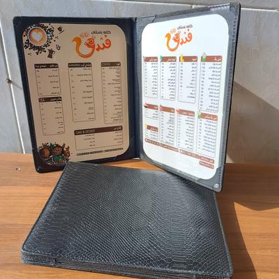 منو رستوران و کافی‌شاپ‌ها با جلد چرم در پاکدشت