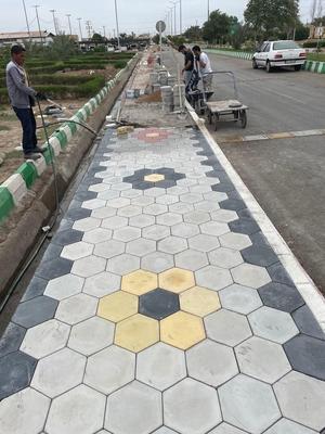 کفپوش نرده / بتنی پازلی موزاییک در اهواز