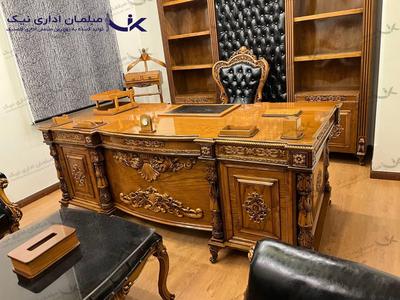 مبلمان اداری کتابخانه کلاسیک میز  دفتر کار شرکتی در تهران