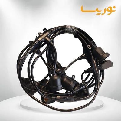 ریسه لامپی ضد آب سیم مشکی 10 متری 20 شعله در تهران
