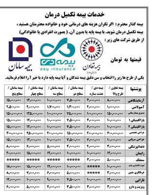 بیمه تکمیل درمان انفرادی خانوادگی در مشهد