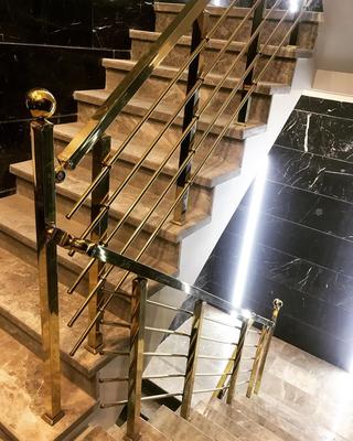 نرده استیل طلایی با قوطی 40×40 در سنندج