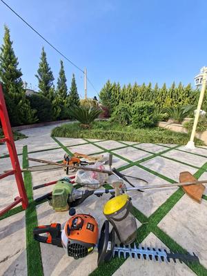 علف زدن باغ و باغچه هرس برش درخت و گل در تنکابن