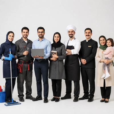 تامین نیرو از نظافت و پرستار کودک/سالمند در تهران