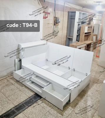 تخت یک ونیم نفره الماس چوب (مدل T94-B) در تهران